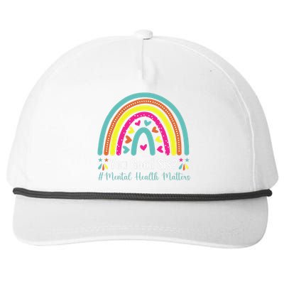 You Good Sis Mental Health Matters Awareness Human Brain Snapback Five-Panel Rope Hat