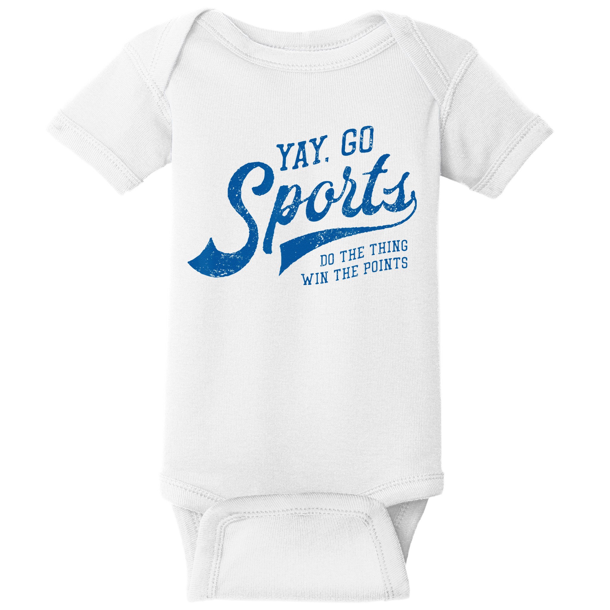 Yay Go Sports! Vintage Funny Sports Baby Bodysuit