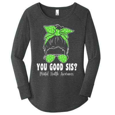 You Good Sis Mental Health Matters Awareness Human Brain Women's Perfect Tri Tunic Long Sleeve Shirt