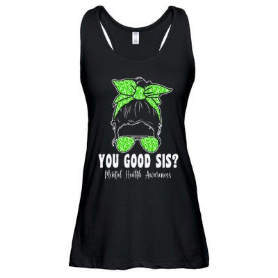 You Good Sis Mental Health Matters Awareness Human Brain Ladies Essential Flowy Tank