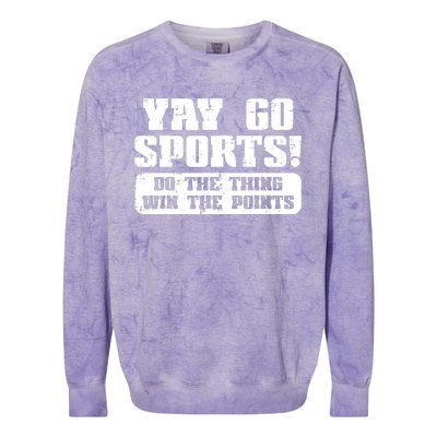 Yay Go Sports American Football Game Day Colorblast Crewneck Sweatshirt