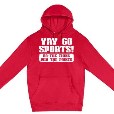 Yay Go Sports American Football Game Day Premium Pullover Hoodie