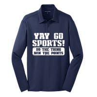 Yay Go Sports American Football Game Day Silk Touch Performance Long Sleeve Polo