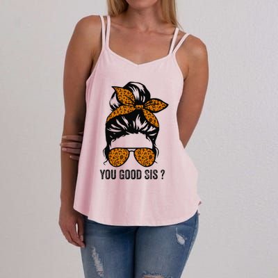 You Good Sis Mental Health Human Brain Counselor Therapist Women's Strappy Tank