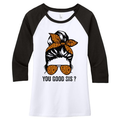 You Good Sis Mental Health Human Brain Counselor Therapist Women's Tri-Blend 3/4-Sleeve Raglan Shirt