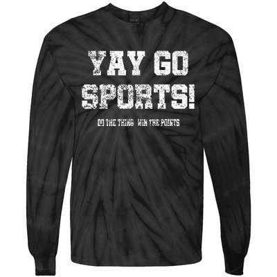 Yay Go Sports! Funny Sports lover Tie-Dye Long Sleeve Shirt