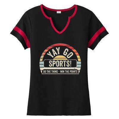 Yay Go Sports! Funny Sports Ladies Halftime Notch Neck Tee