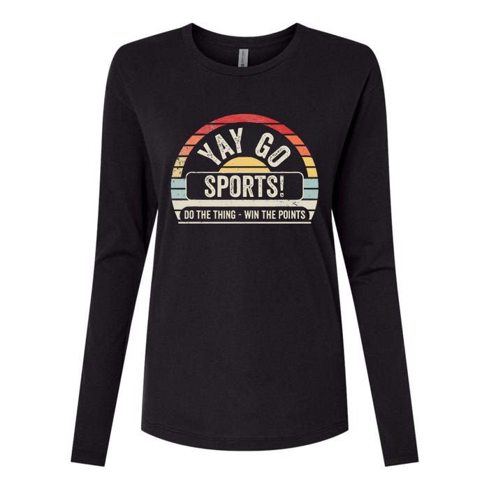 Yay Go Sports! Funny Sports Womens Cotton Relaxed Long Sleeve T-Shirt