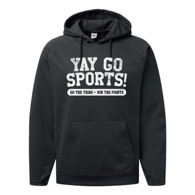 Yay Go Sports! Funny Sports Performance Fleece Hoodie