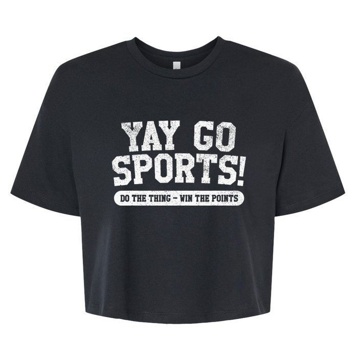 Yay Go Sports! Funny Sports Bella+Canvas Jersey Crop Tee