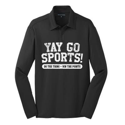 Yay Go Sports! Funny Sports Silk Touch Performance Long Sleeve Polo