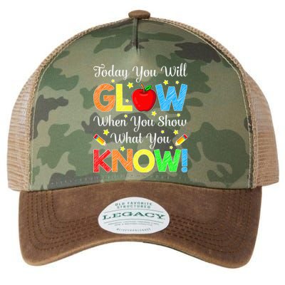 You Glow Show What You Know Teacher Test Day Legacy Tie Dye Trucker Hat