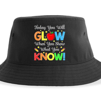 You Glow Show What You Know Teacher Test Day Sustainable Bucket Hat