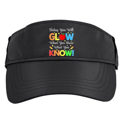 You Glow Show What You Know Teacher Test Day Adult Drive Performance Visor