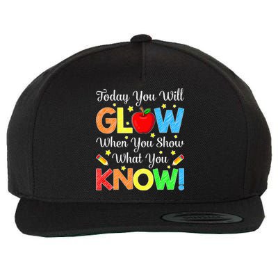 You Glow Show What You Know Teacher Test Day Wool Snapback Cap