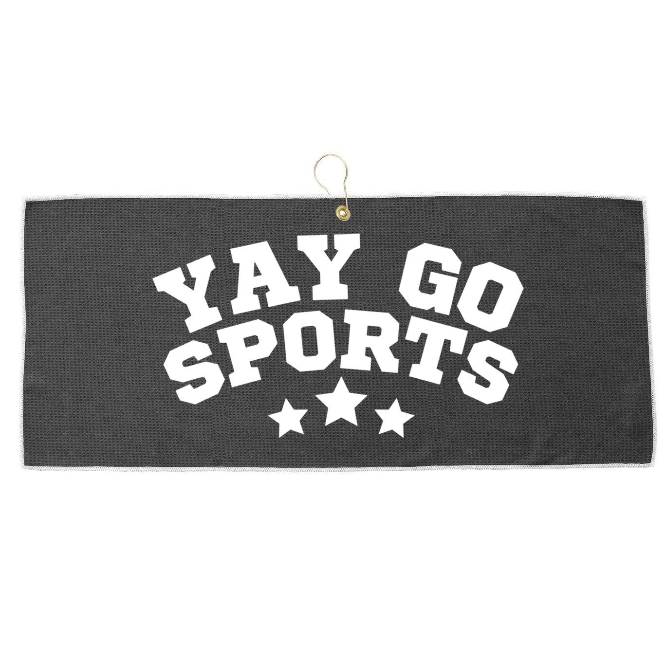 Yay Go Sports Gift Funny Team Baseball Softball Soccer Football Gift Large Microfiber Waffle Golf Towel