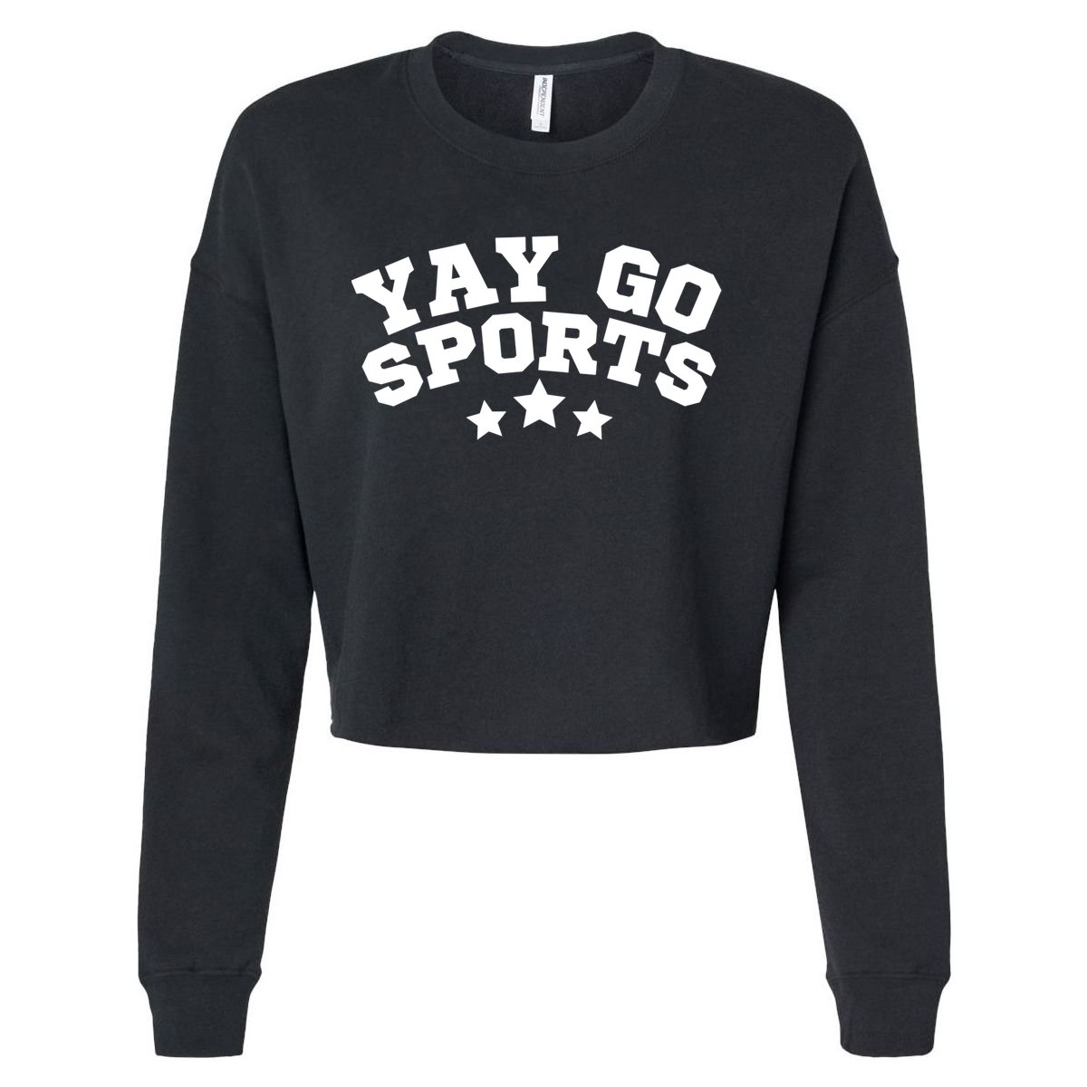 Yay Go Sports Gift Funny Team Baseball Softball Soccer Football Gift Cropped Pullover Crew