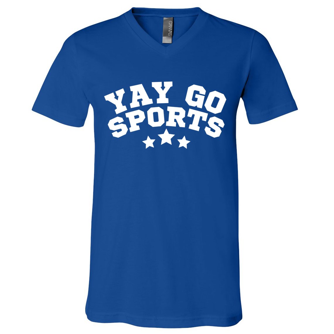 Yay Go Sports Gift Funny Team Baseball Softball Soccer Football Gift V-Neck T-Shirt