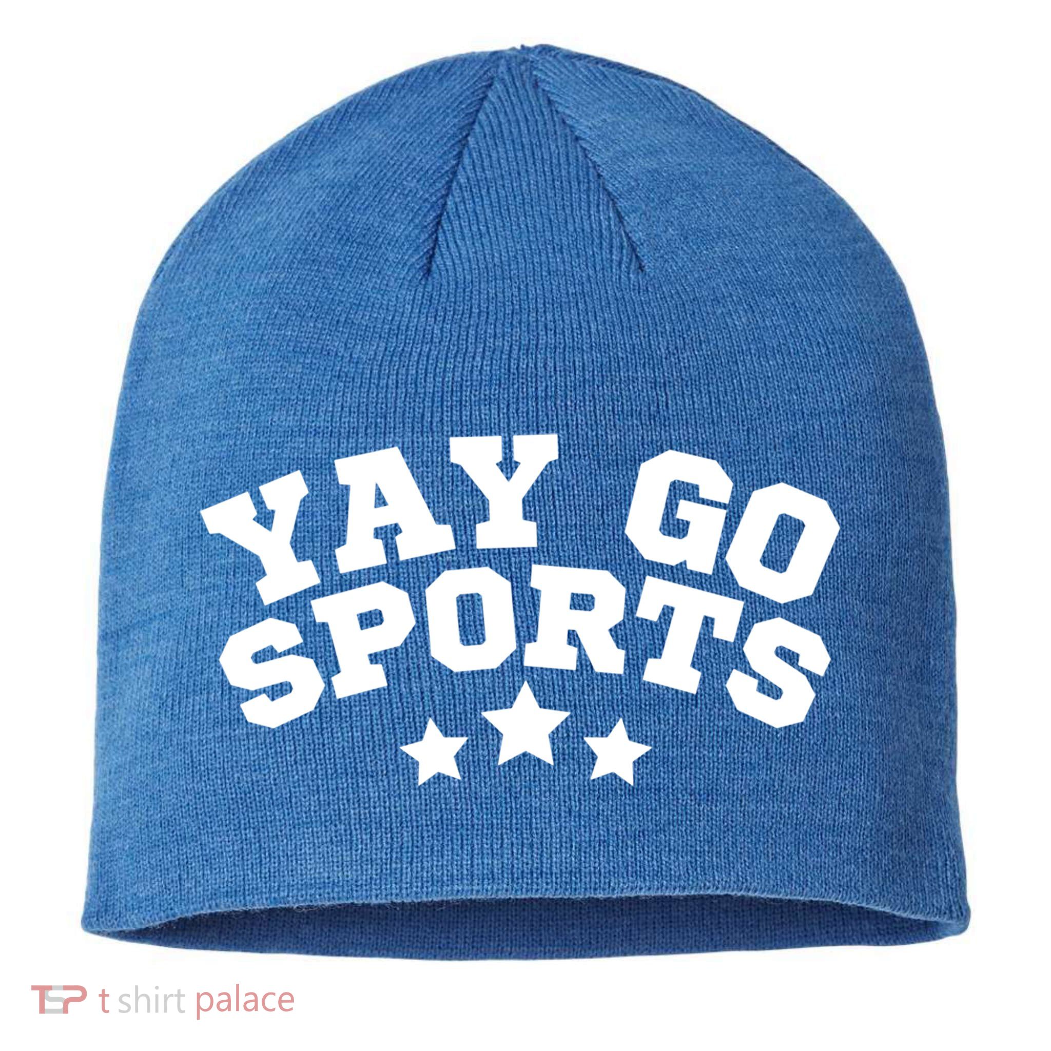 Yay Go Sports Gift Funny Team Baseball Softball Soccer Football Gift Sustainable Beanie