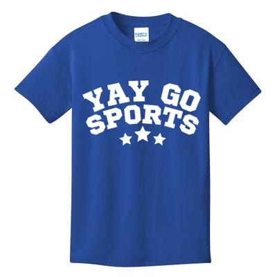 Yay Go Sports Gift Funny Team Baseball Softball Soccer Football Gift Kids T-Shirt
