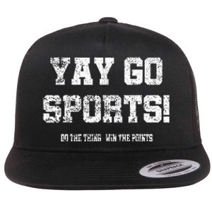 Yay Go Sports! Funny Sports Flat Bill Trucker Hat