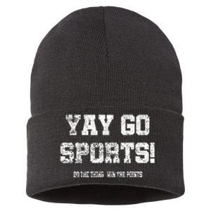 Yay Go Sports! Funny Sports Sustainable Knit Beanie