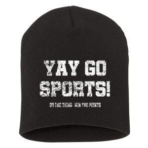 Yay Go Sports! Funny Sports Short Acrylic Beanie