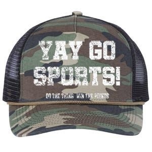 Yay Go Sports! Funny Sports Retro Rope Trucker Hat Cap