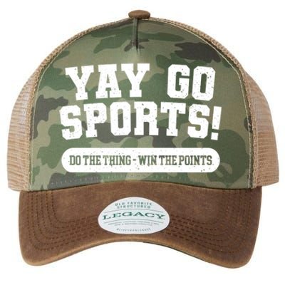 Yay Go Sports American Football Game Day Football Day Funny Gift Legacy Tie Dye Trucker Hat