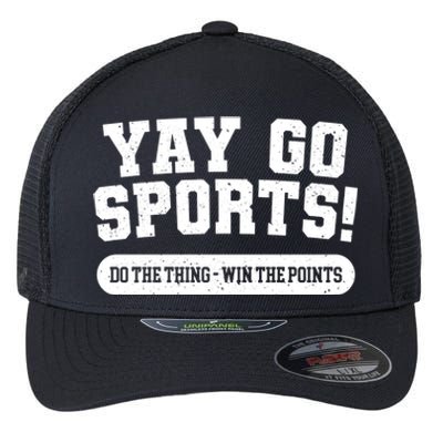 Yay Go Sports American Football Game Day Football Day Funny Gift Flexfit Unipanel Trucker Cap