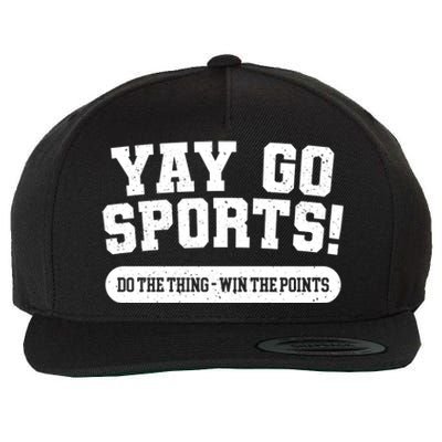 Yay Go Sports American Football Game Day Football Day Funny Gift Wool Snapback Cap