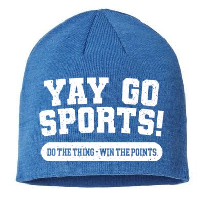 Yay Go Sports American Football Game Day Football Day Funny Gift Sustainable Beanie