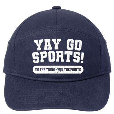 Yay Go Sports American Football Game Day Football Day Funny Gift 7-Panel Snapback Hat