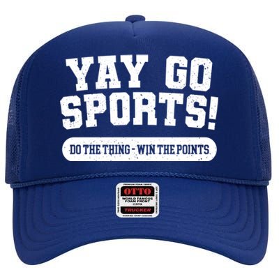 Yay Go Sports American Football Game Day Football Day Funny Gift High Crown Mesh Back Trucker Hat