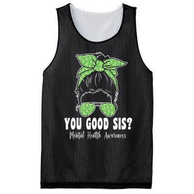 You Good Sis Mental Health Matters Awareness Human Brain Mesh Reversible Basketball Jersey Tank