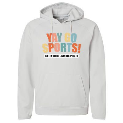 Yay Go Sports! Funny Sports Performance Fleece Hoodie