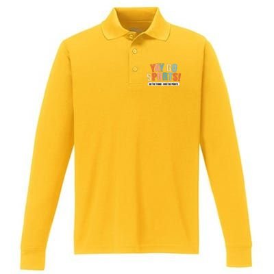 Yay Go Sports! Funny Sports Performance Long Sleeve Polo