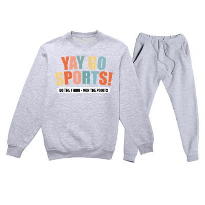 Yay Go Sports! Funny Sports Premium Crewneck Sweatsuit Set