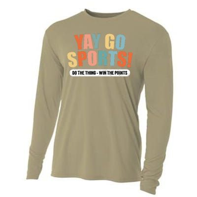 Yay Go Sports! Funny Sports Cooling Performance Long Sleeve Crew