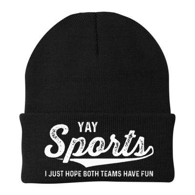 Yay Go Sports Team Funny I Just Hope Both Teams Have Fun Beanie