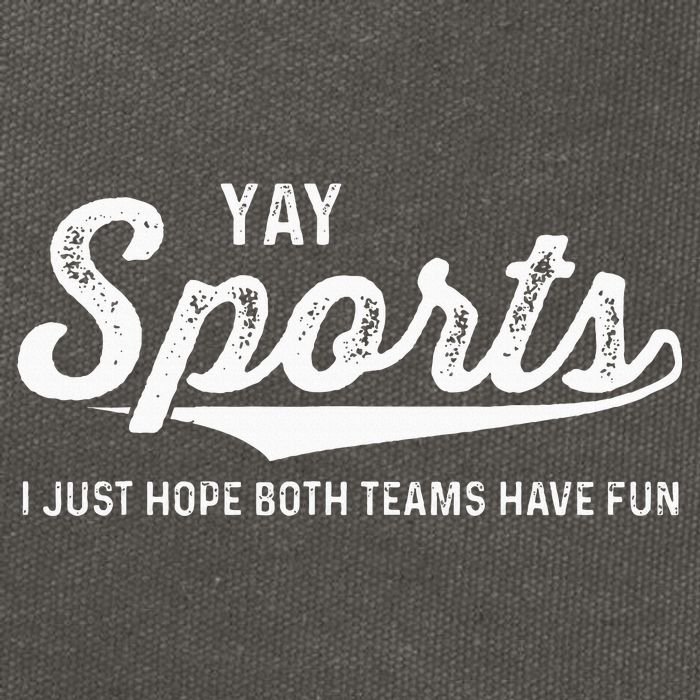 Yay Go Sports Team Funny I Just Hope Both Teams Have Fun Cotton Canvas Backpack