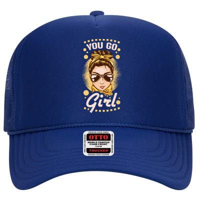 You Go 'S Day Cute Gift High Crown Mesh Back Trucker Hat