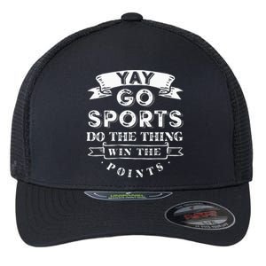 Yay Go Sports Funny Sport Team Flexfit Unipanel Trucker Cap