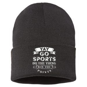 Yay Go Sports Funny Sport Team Sustainable Knit Beanie