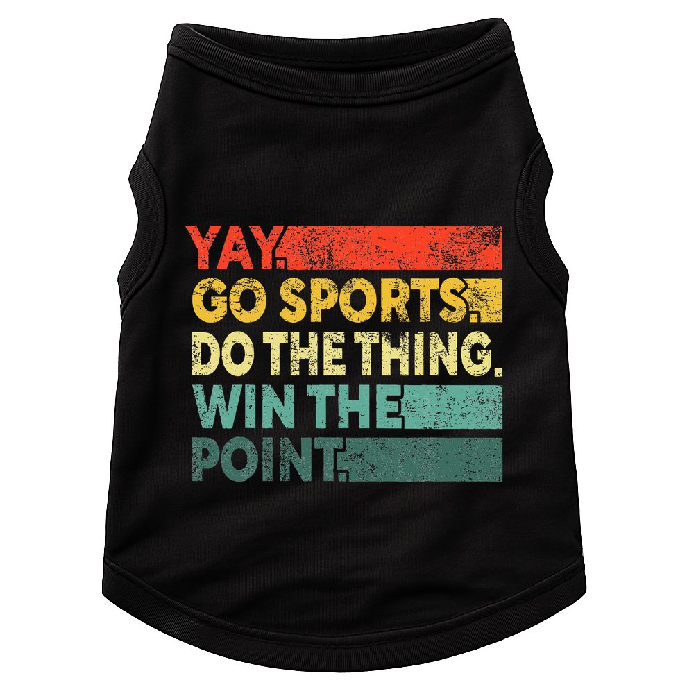 Yay Go Sports! Funny Sport Fan Doggie Tank