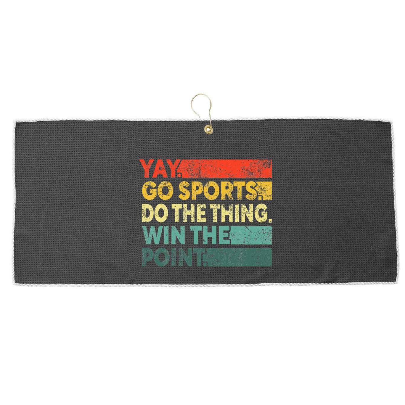 Yay Go Sports! Funny Sport Fan Large Microfiber Waffle Golf Towel