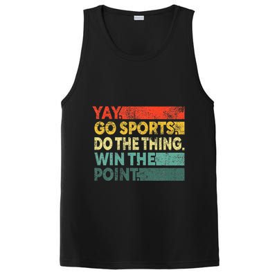 Yay Go Sports! Funny Sport Fan PosiCharge Competitor Tank
