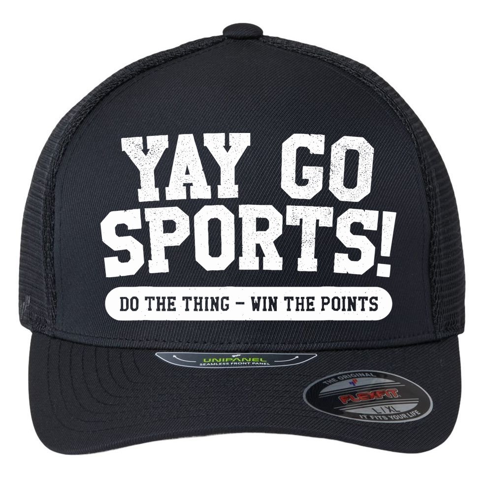 Yay Go Sports! Funny Sports Flexfit Unipanel Trucker Cap