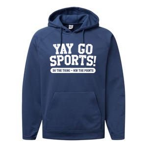 Yay Go Sports! Funny Sports Performance Fleece Hoodie