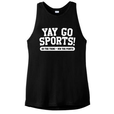 Yay Go Sports! Funny Sports Ladies PosiCharge Tri-Blend Wicking Tank